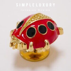 Enamel Ladybug  drawer knob